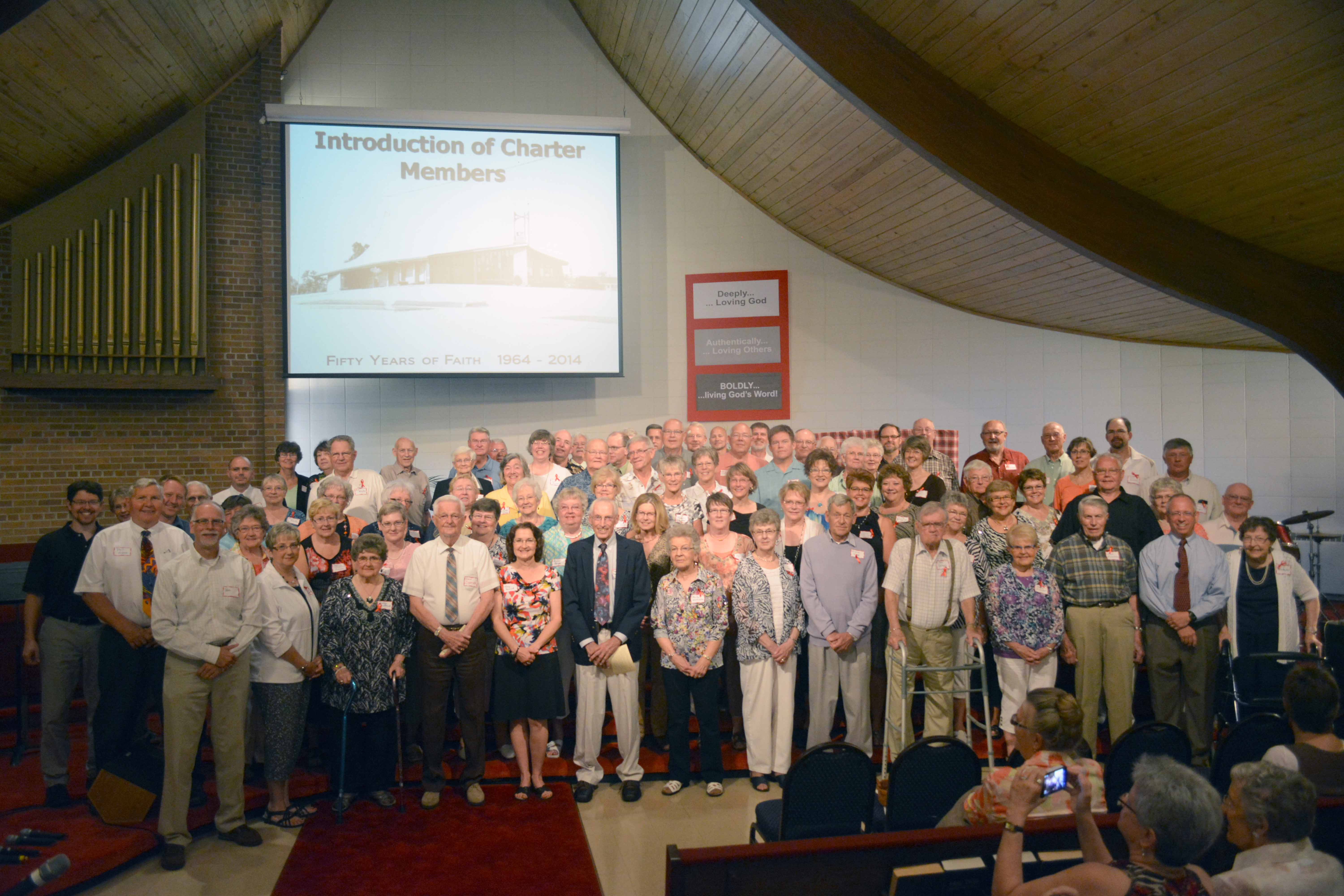 Charter Members with Pastors and Staff